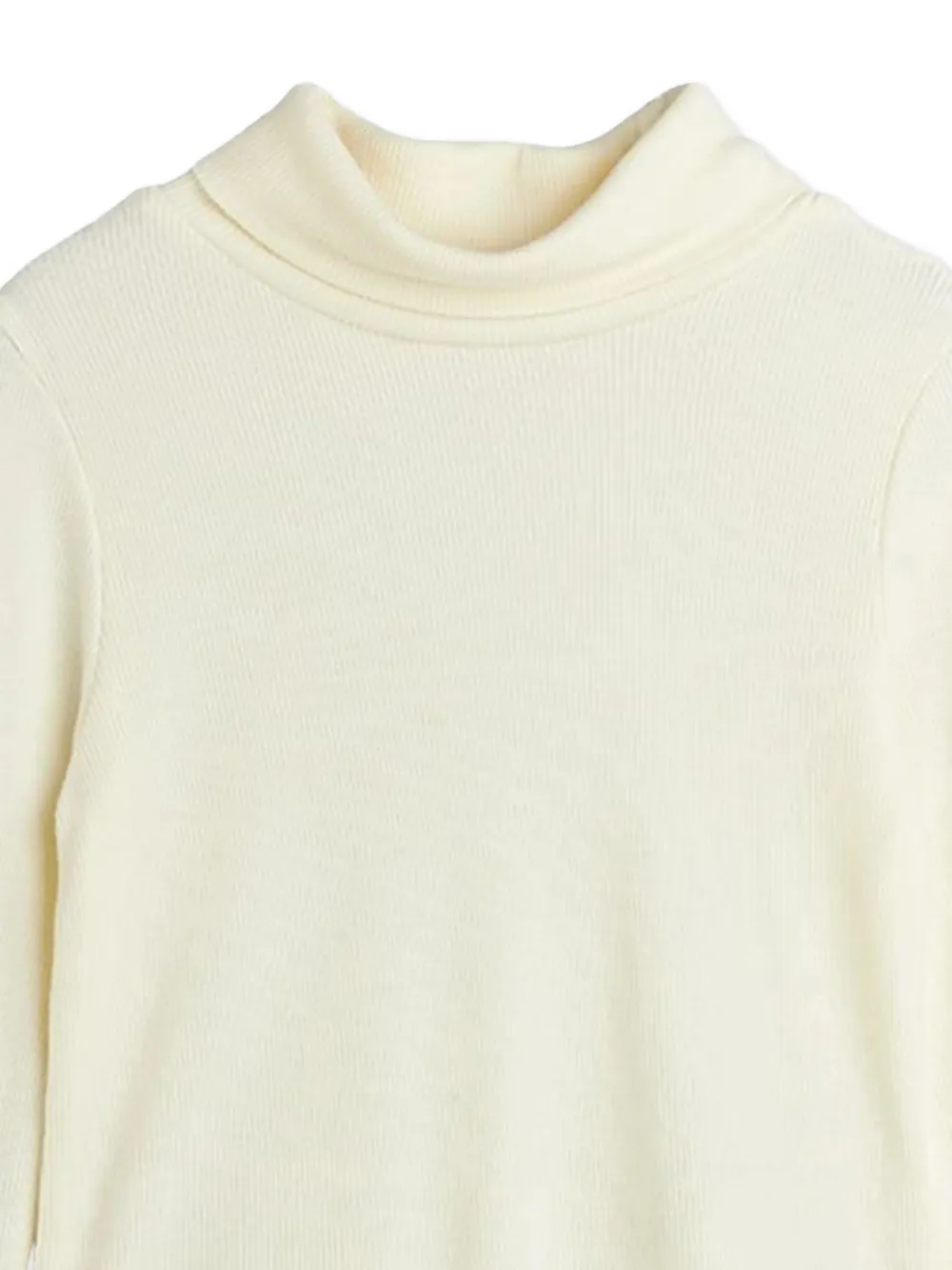  Mini Rodini Roll-neck Patch Top - Neutrals 
