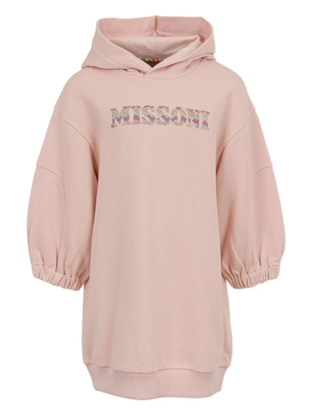 Missoni Kids hooded embellished dress - Rosa