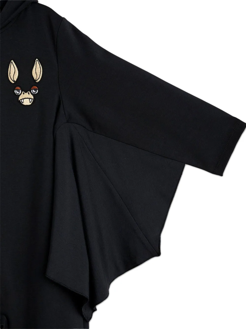 Mini Rodini Embroidered Bat Wing Jumpsuit In Black