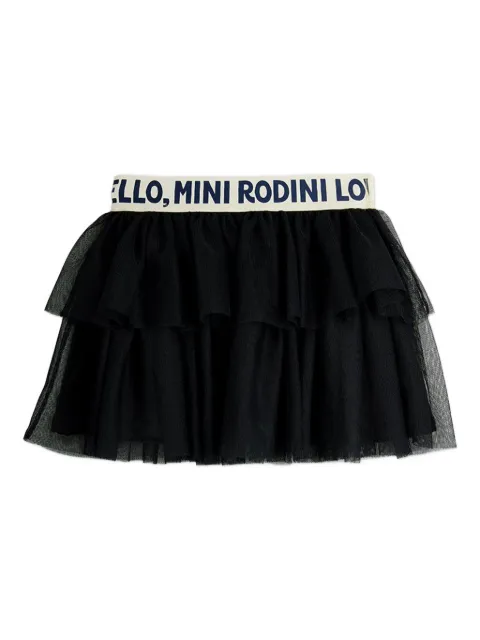 Mini Rodini ruffled logo waistband skirt