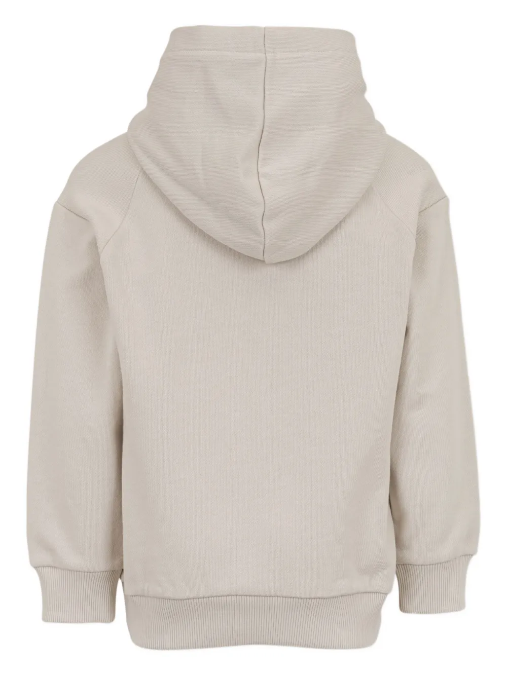 Missoni Kids Katoenen hoodie met geborduurd logo Beige