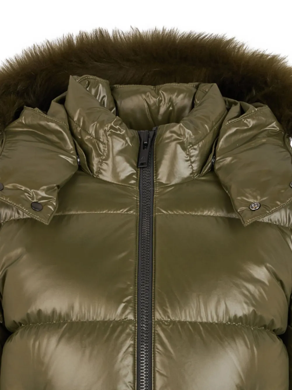 Moose Knuckles Kids hooded zip-up padded jacket Groen