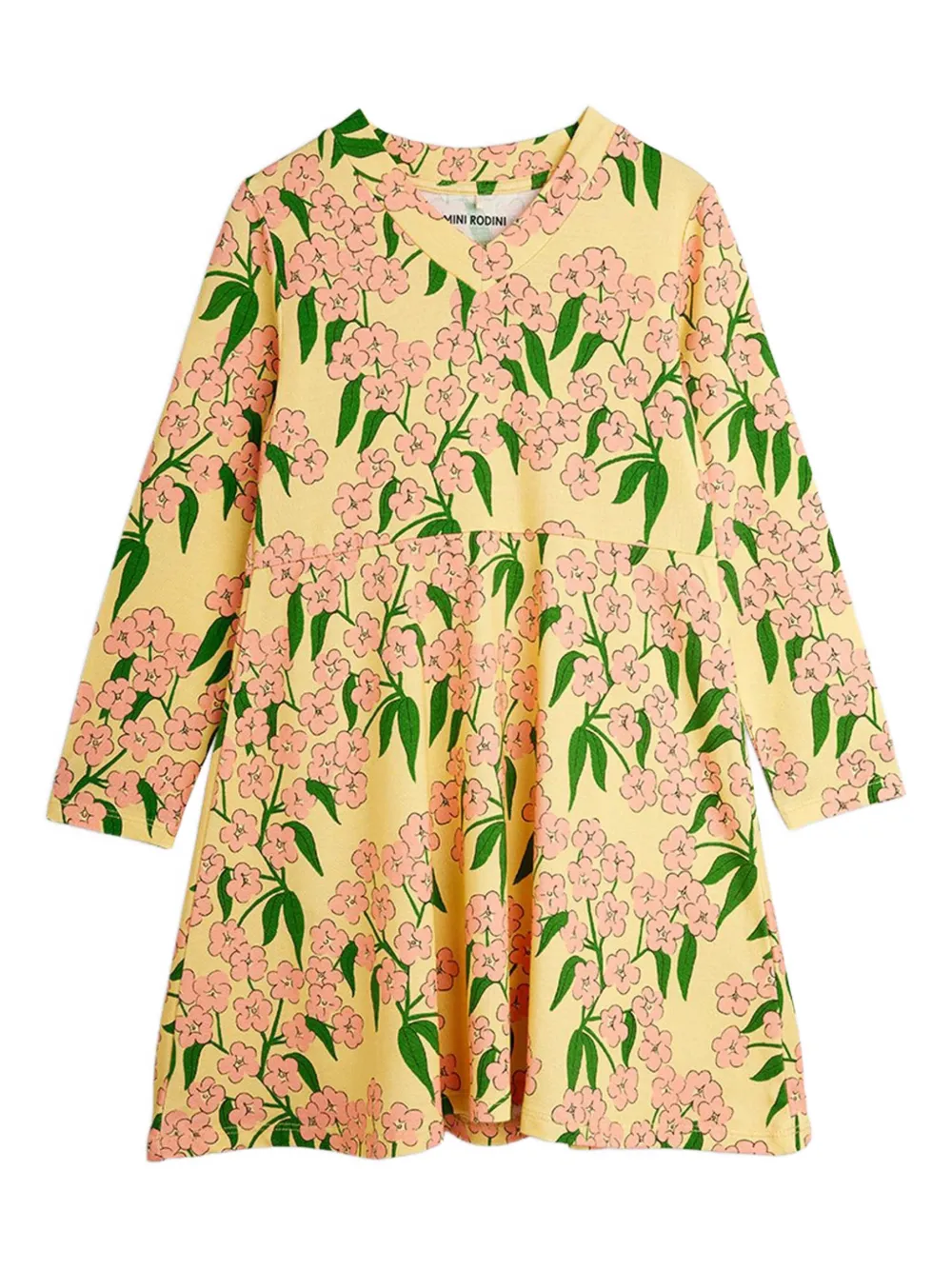 Mini Rodini floral V-neck dress - Giallo