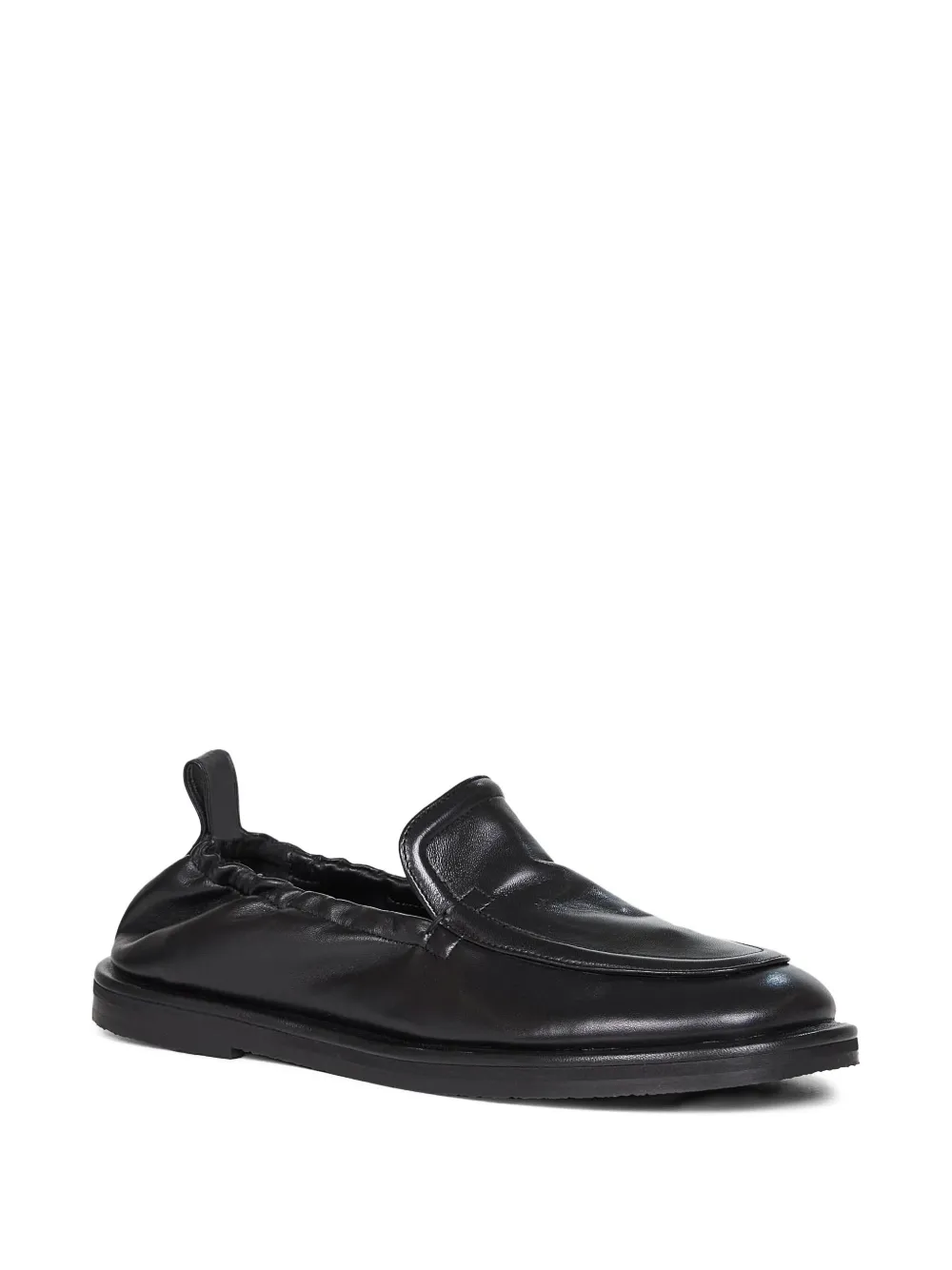 Studio Nicholson Donovan elasticated leather loafers - Zwart