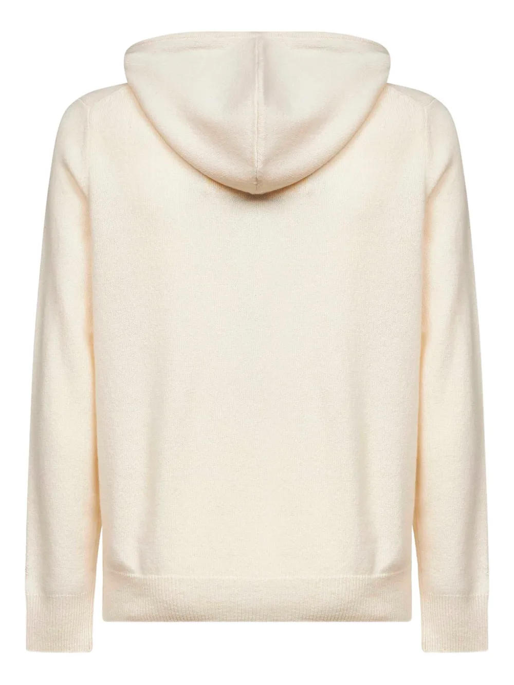 Mc2 Saint Barth Ivory Lambswool Notting Zip-up Hoodie In Neutral