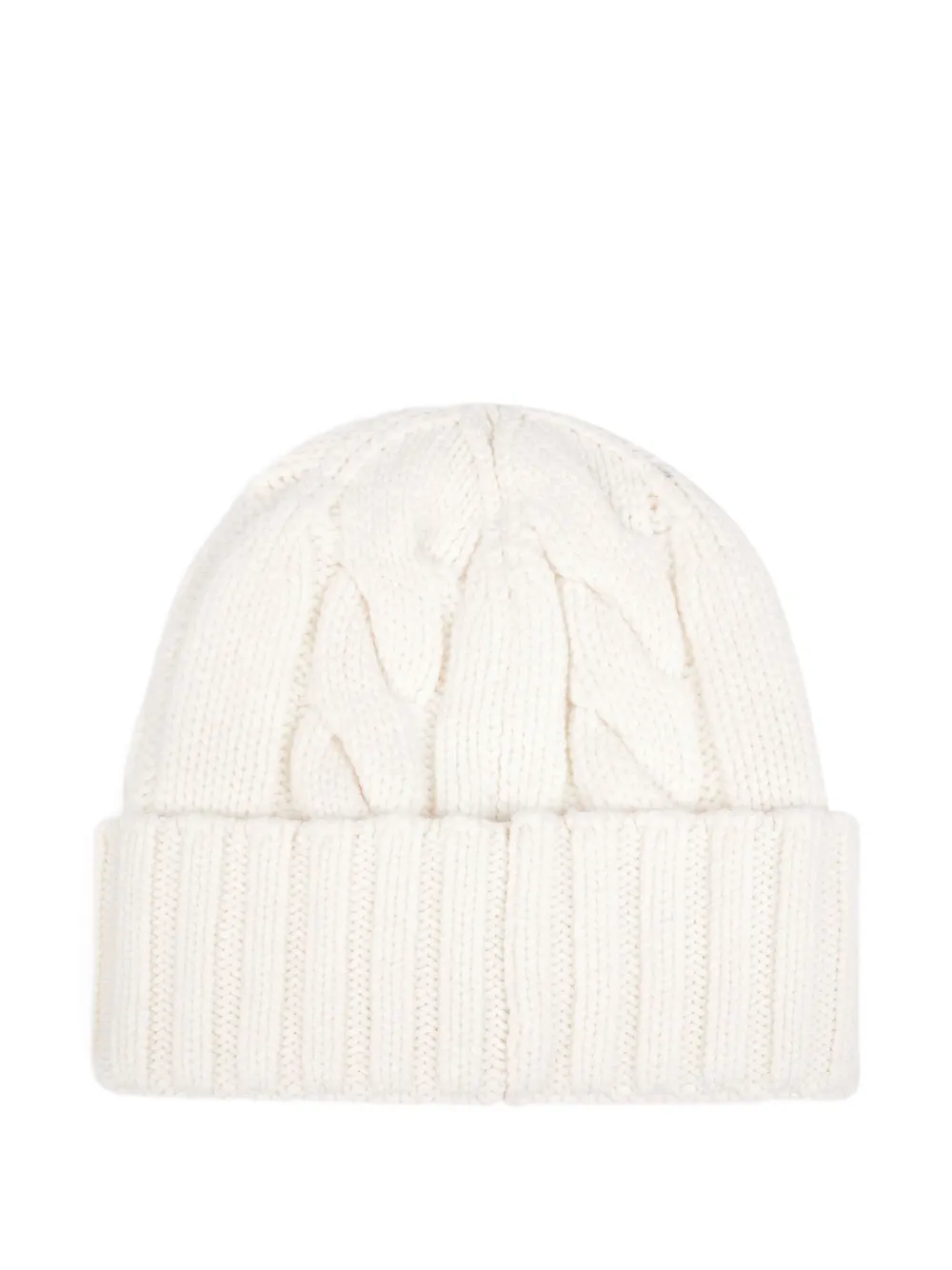 MC2 Saint Barth cable-knit ribbed beanie hat - Wit