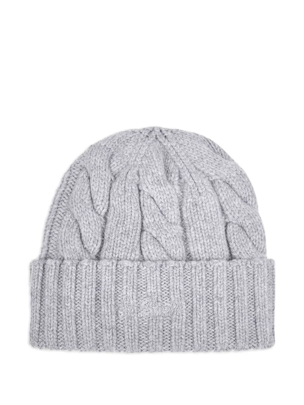 MC2 Saint Barth bonnet nervuré en maille torsadée | gris | Image 1