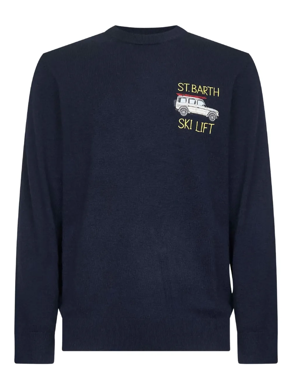 MC2 Saint Barth artwork-embroidered crew-neck sweater - ブルー MC2 Saint Barth artwork-embroidered crew-neck sweater - ブルー