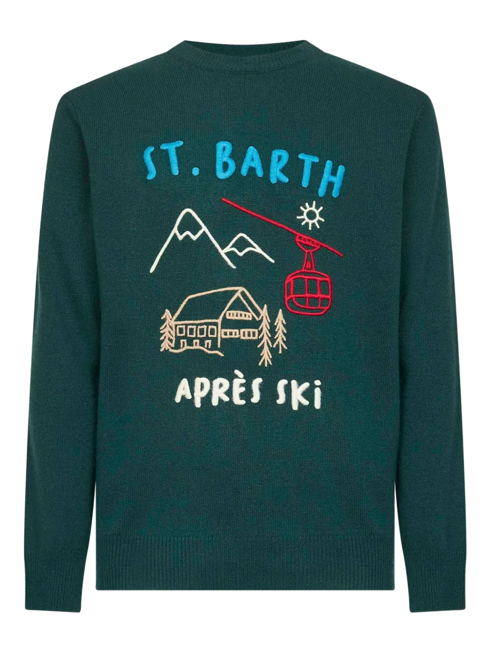 MC2 Saint Barth artwork-embroidered sweater - グリーン MC2 Saint Barth artwork-embroidered sweater - グリーン