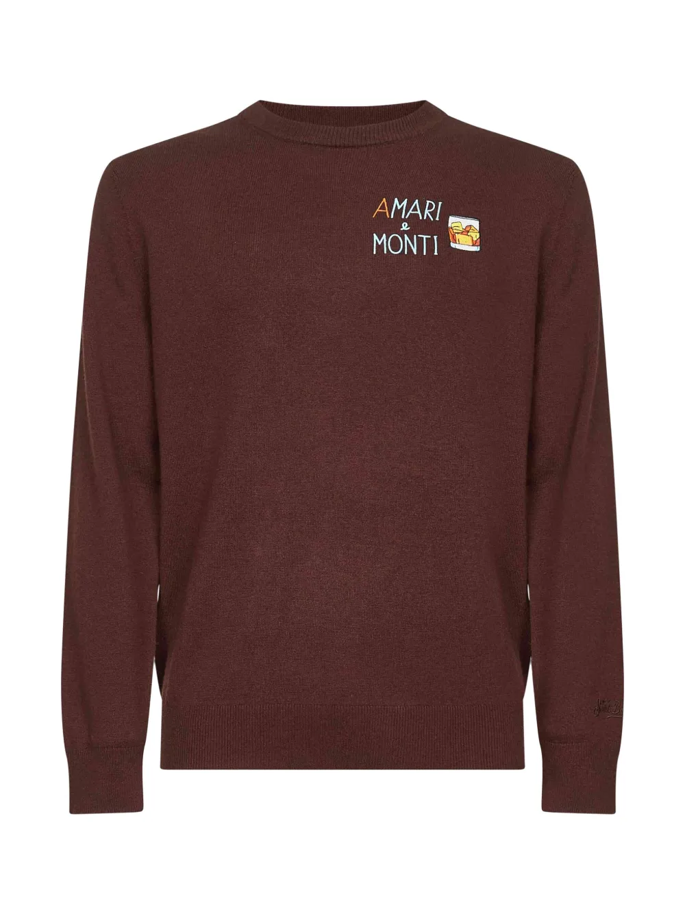 MC2 Saint Barth logo-embroidered crew-neck sweater | Brown | Image 1