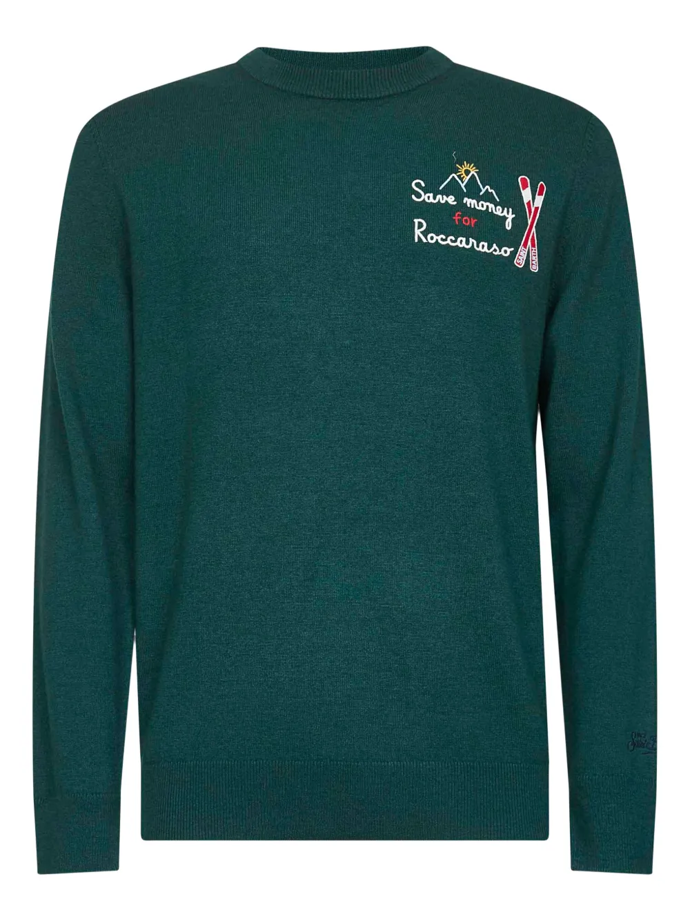 MC2 Saint Barth artwork-embroidered long-sleeve sweater | Green | Image 1