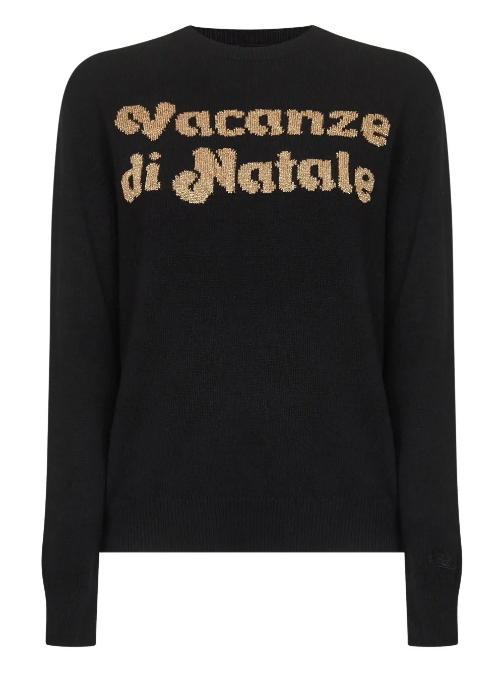 MC2 Saint Barth jacquard-lettering long-sleeve sweater - ブラック MC2 Saint Barth jacquard-lettering long-sleeve sweater - ブラック