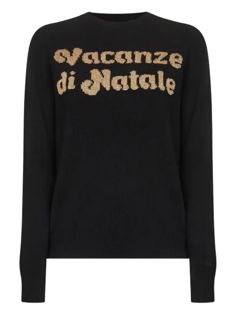MC2 Saint Barth jacquard-lettering long-sleeve sweater