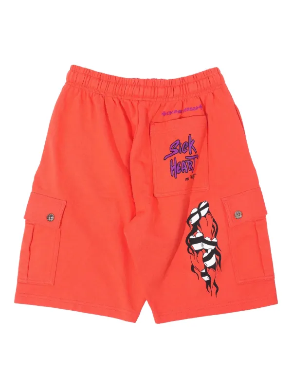 Chrome Hearts Matty Boy Sick Hearts ショートパンツ | レッド