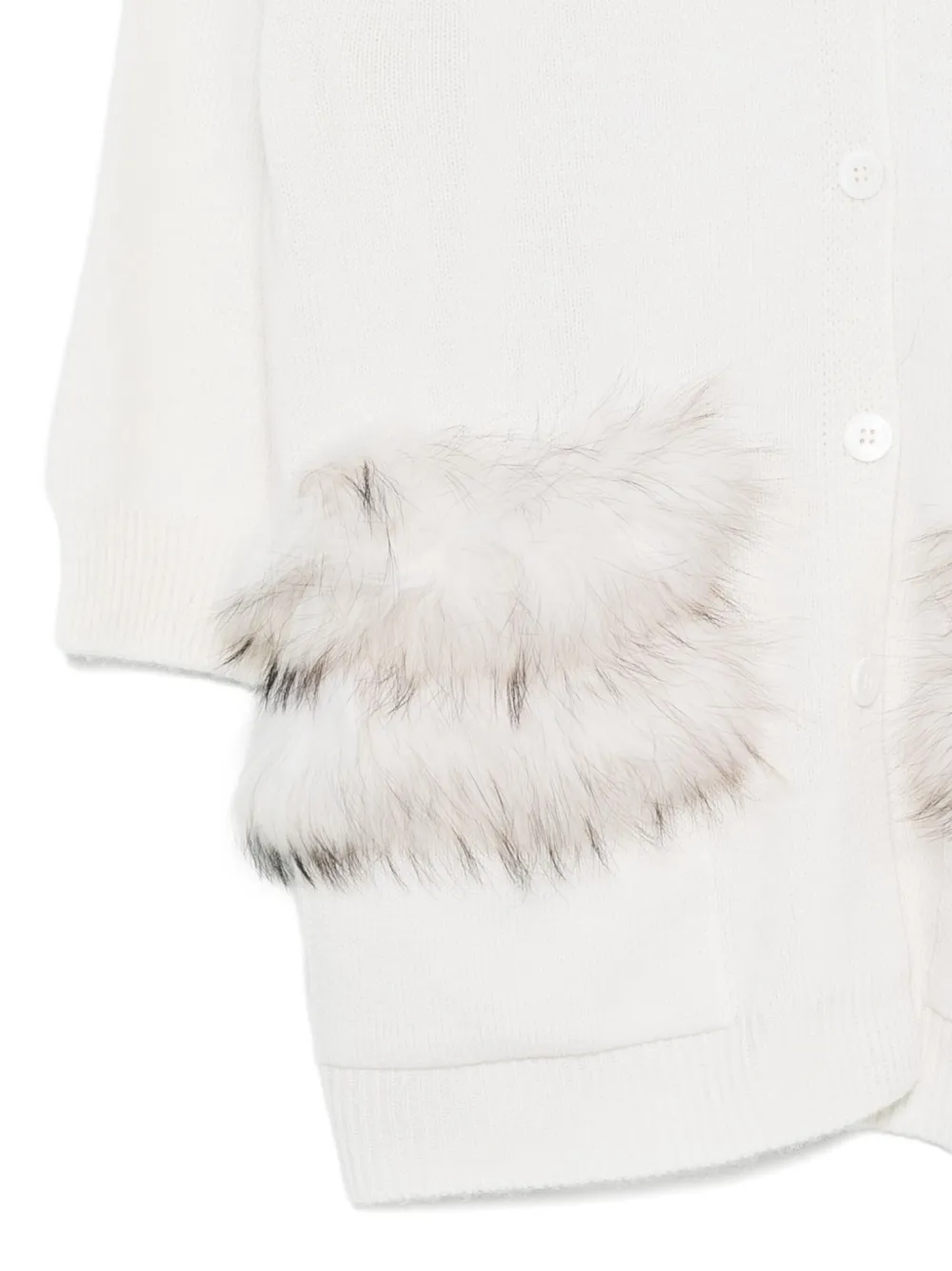 Sapio V-neck Cardigan In White
