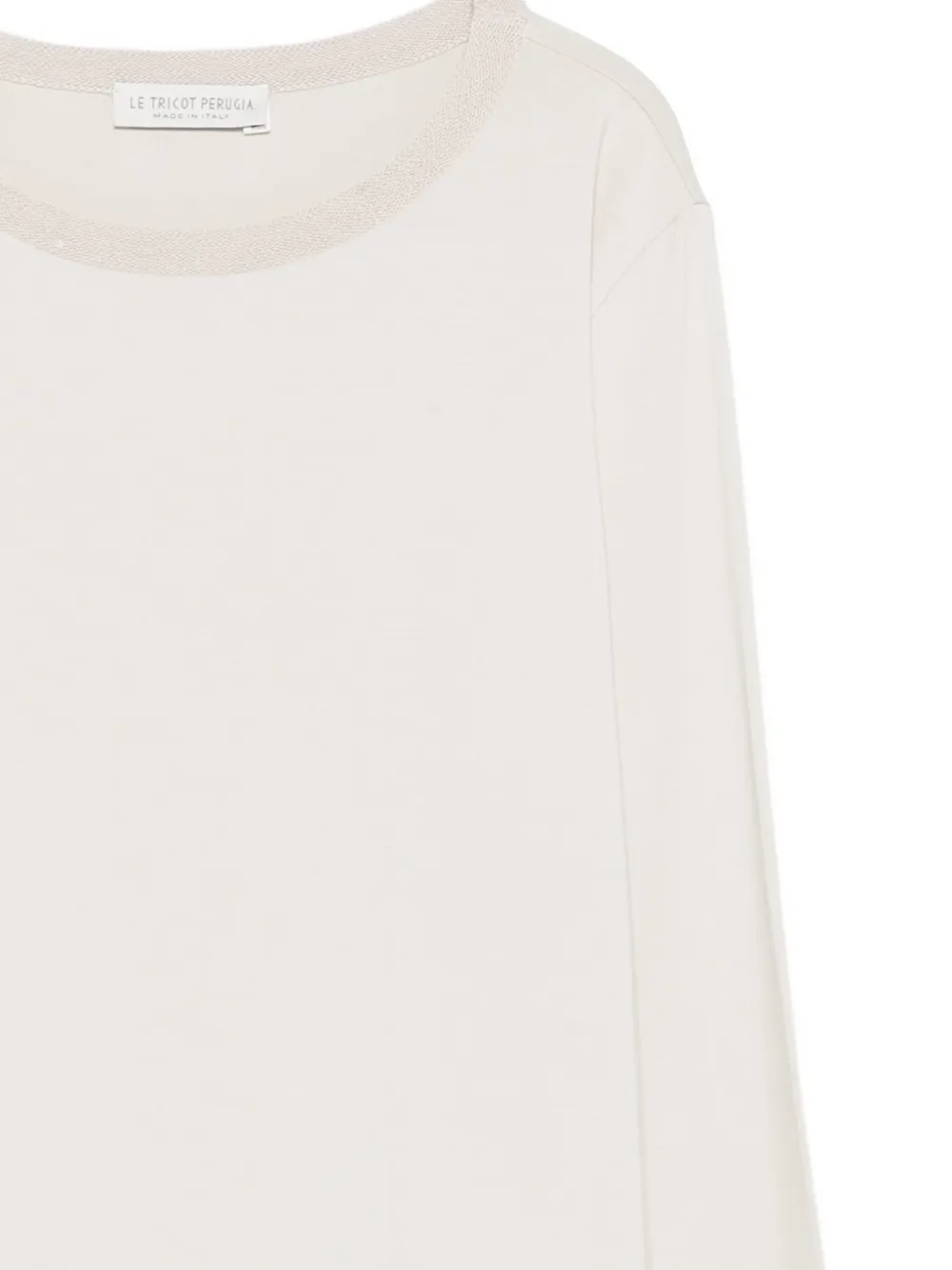 Le Tricot Perugia Blouse met boothals Beige
