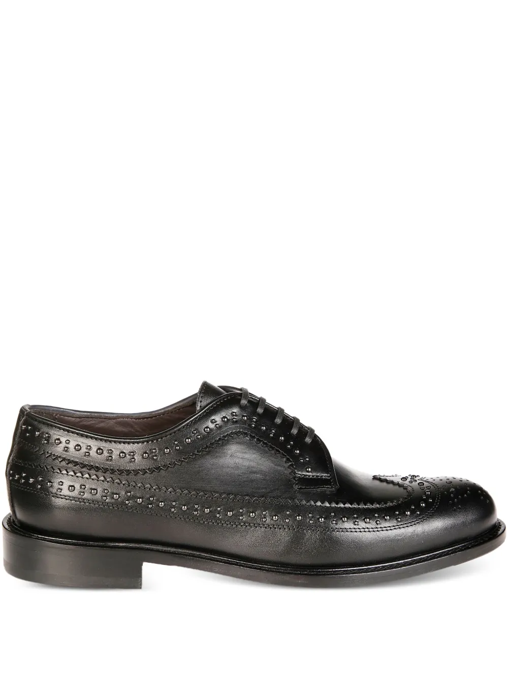 Morgillo Leather Derby Shoes In Blue