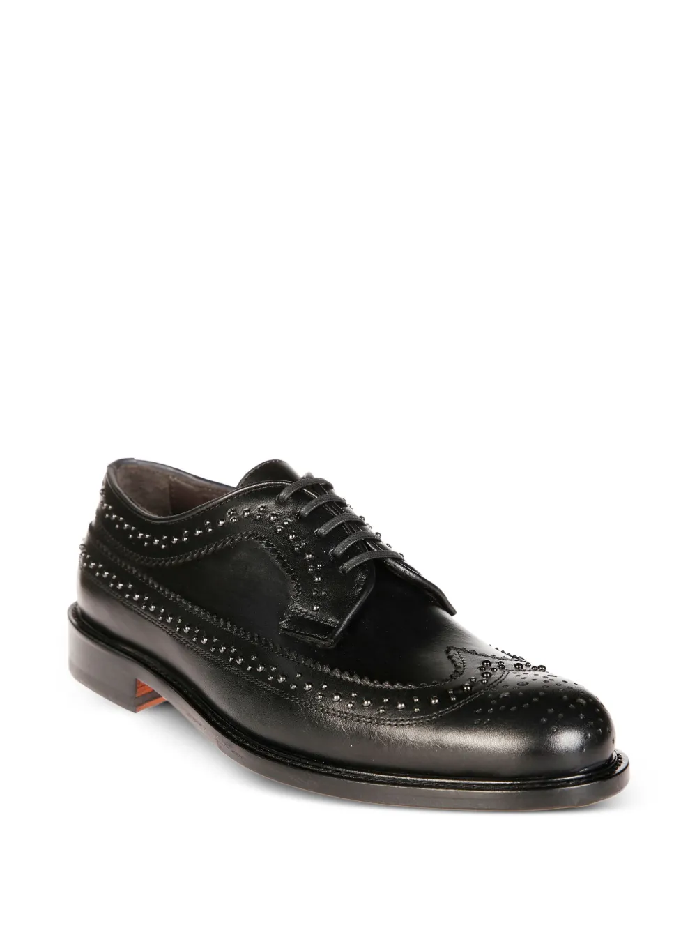 Morgillo Leather Derby Shoes In Blue
