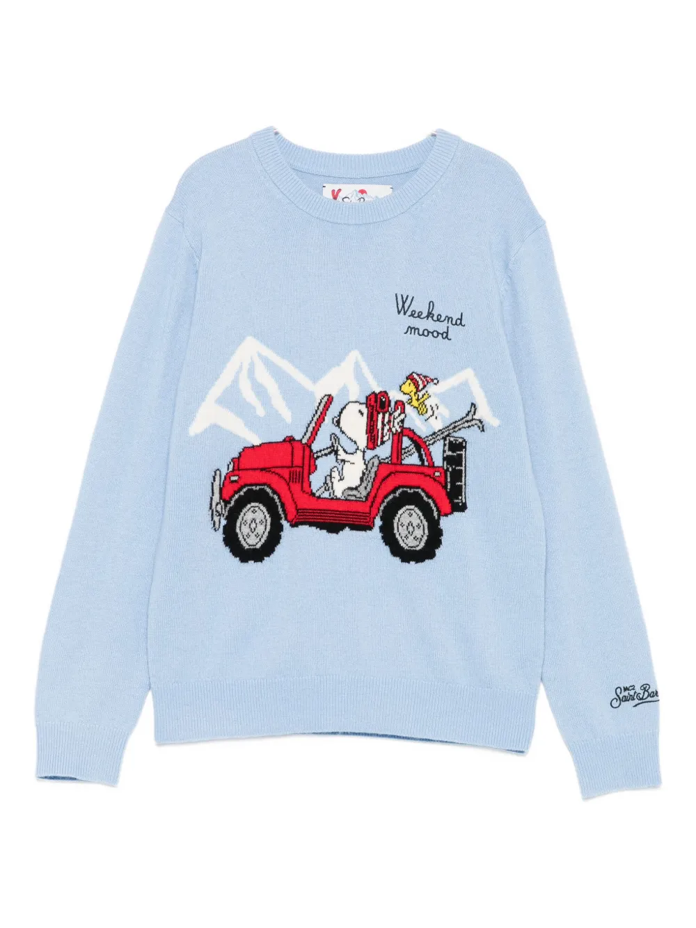 MC2 Saint Barth Kids embroidered-motif crew-neck sweater | Blue | Image 1