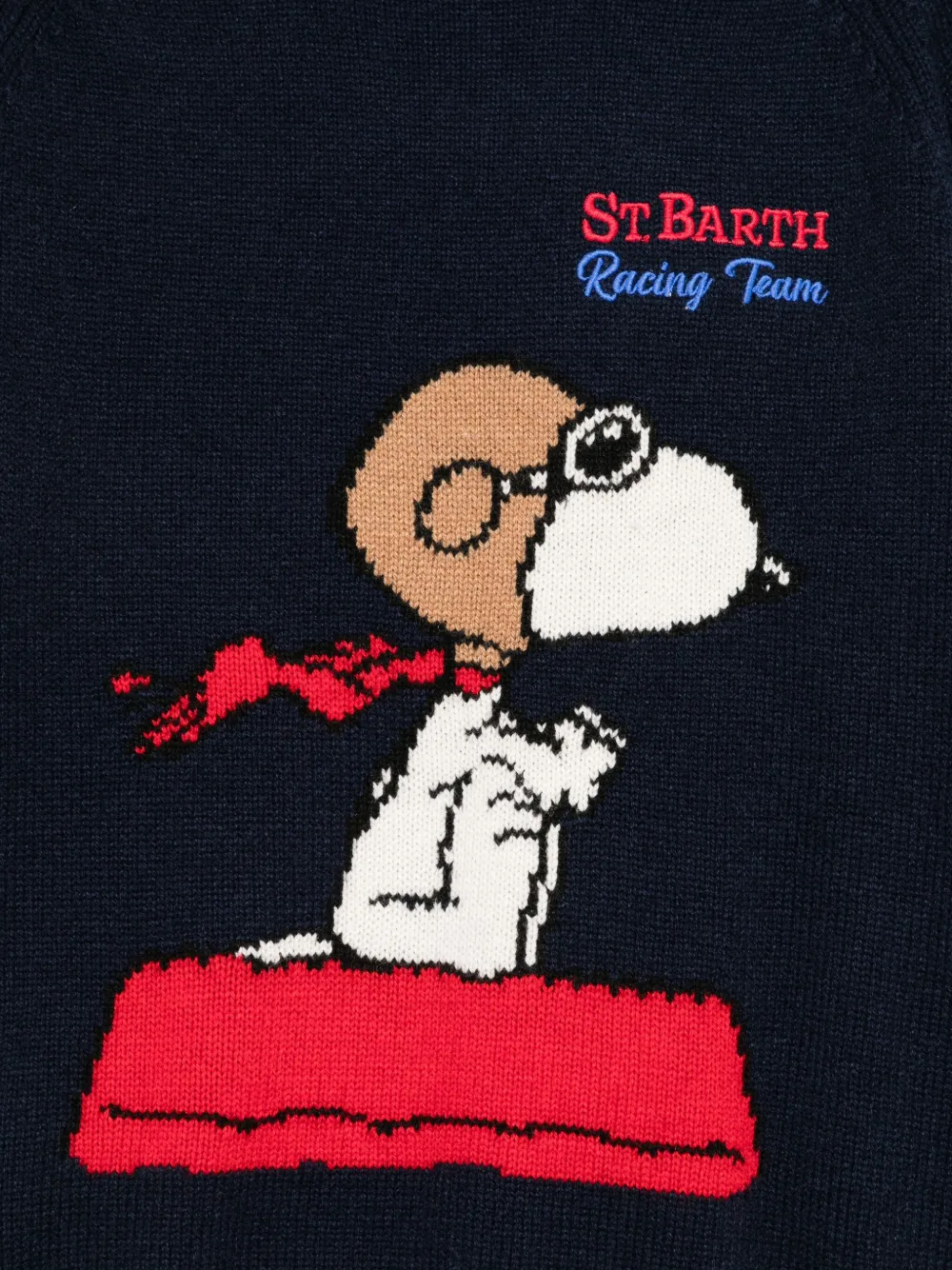 Mc2 Saint Barth Graphic-print Sweater In Blue