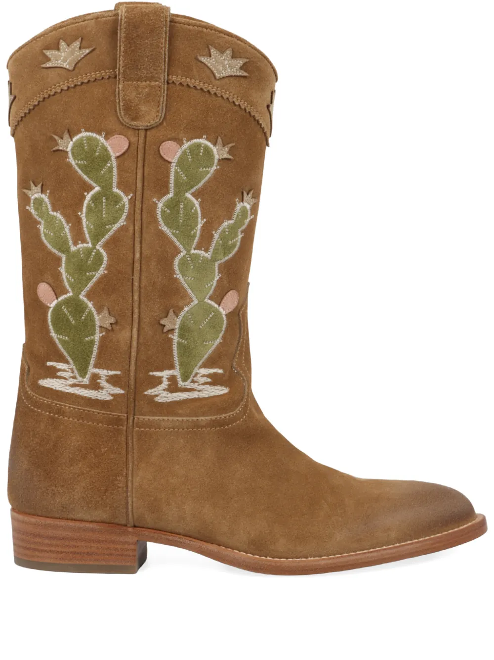 Sartore cactus-embroidered boots - Marrone