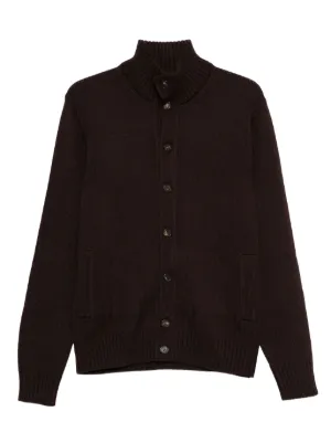 Zanone モックネック ジップアップ カーディガン | ブラック | FARFETCH JP