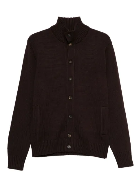 Zanone button-down high-neck cardigan