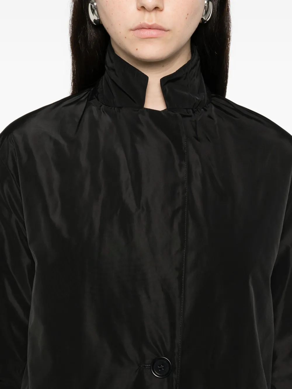 ASPESI Jas met zak met knoop Zwart