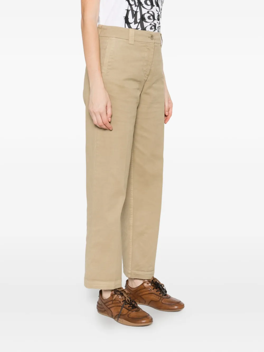 ASPESI Broek met knoopsluiting Beige