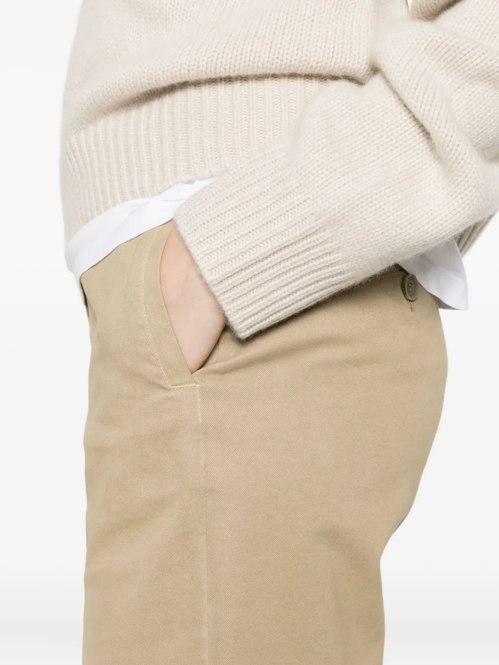 ASPESI Broek met knoopsluiting Beige