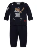 POLO RALPH LAUREN KIDS cotton baseball-motif set - Blue