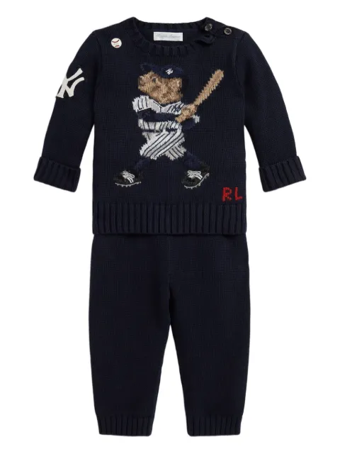 POLO RALPH LAUREN KIDS cotton baseball-motif set