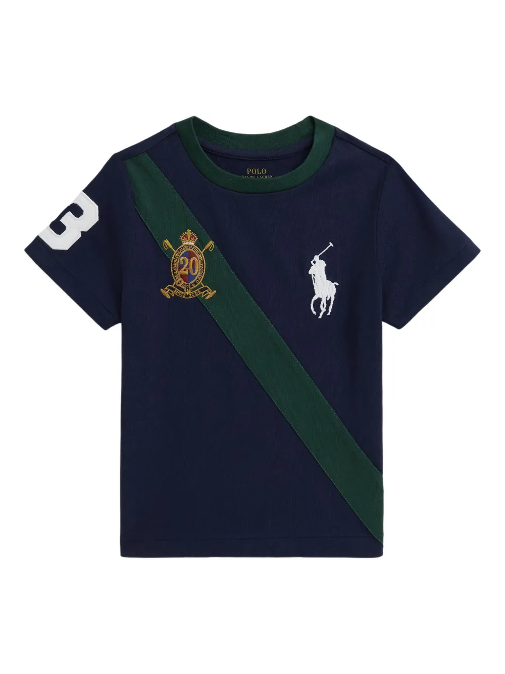 POLO RALPH LAUREN KIDS crew-neck short-sleeve T-shirt - ブルー POLO RALPH LAUREN KIDS crew-neck short-sleeve T-shirt - ブルー