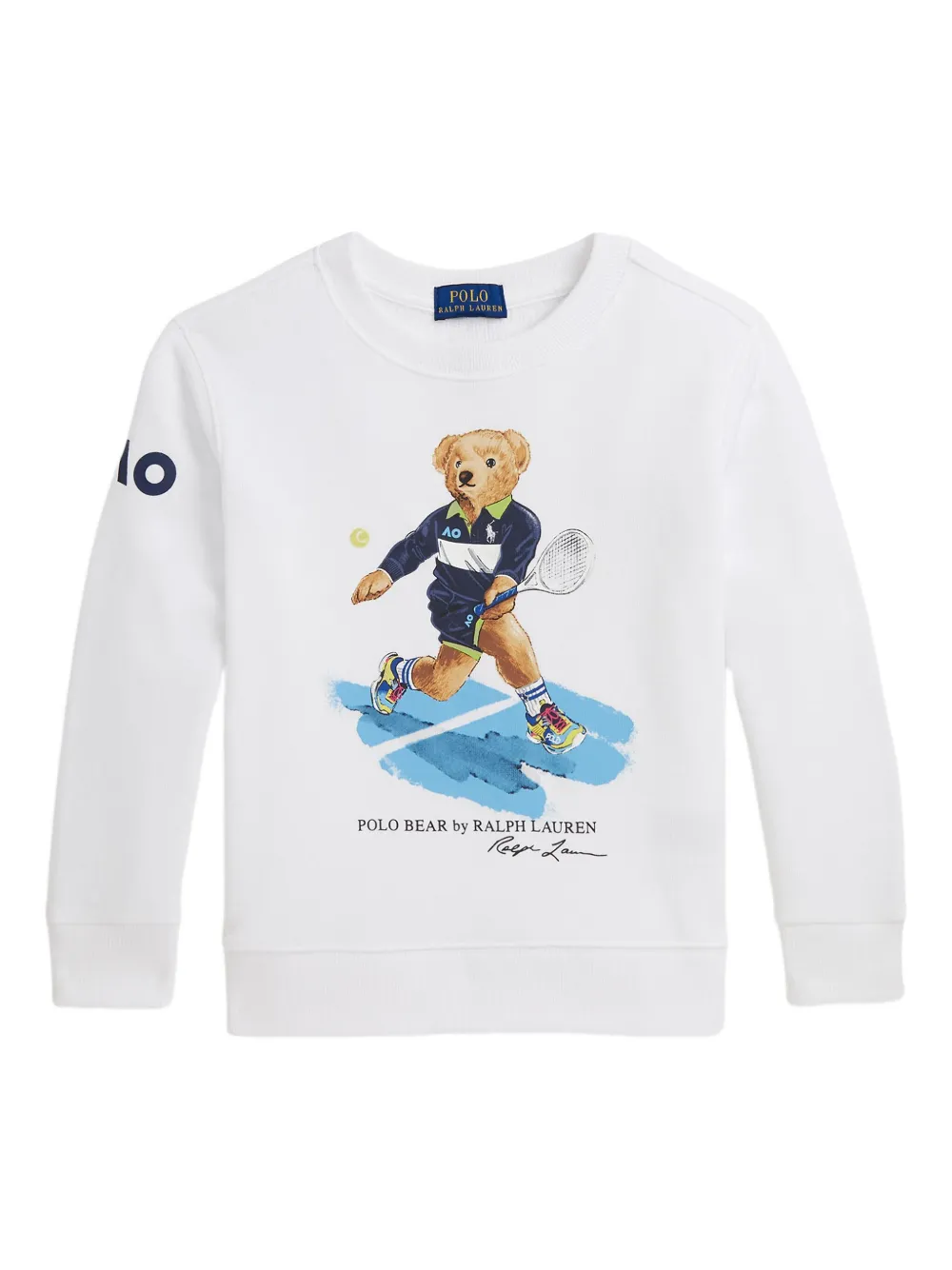 POLO RALPH LAUREN KIDS グラフィック スウェットシャツ - ホワイト POLO RALPH LAUREN KIDS グラフィック スウェットシャツ - ホワイト