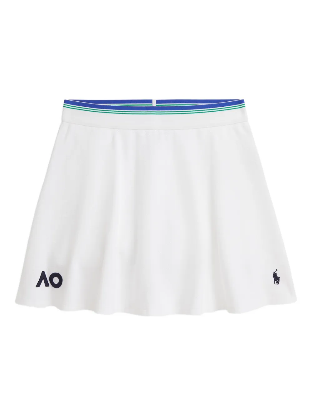 POLO RALPH LAUREN KIDS logo-detail mini skirt - ホワイト POLO RALPH LAUREN KIDS logo-detail mini skirt - ホワイト