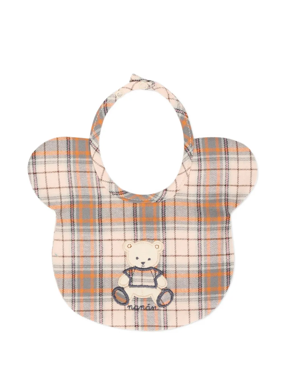 NANAN bavoir en coton à carreaux | marron | Image 1