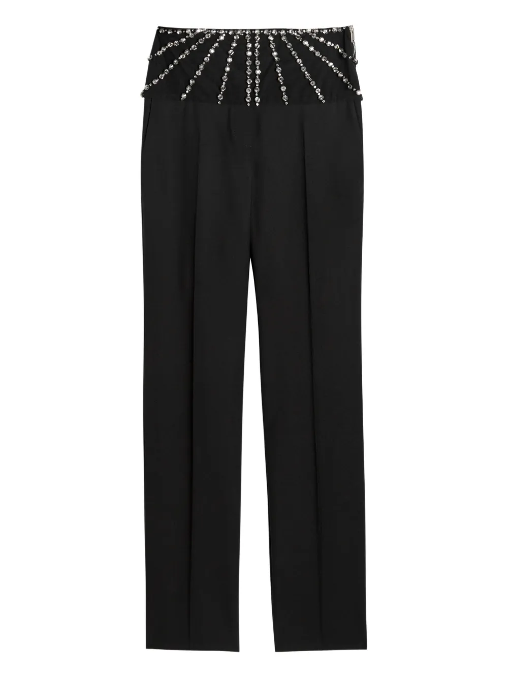 Stella McCartney Crystal-embellishments straight trousers - Nero