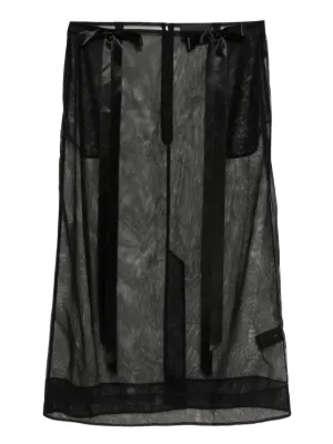 Simone Rocha【シモーネロシャ】花柄刺繍 チュール タイトスカート Simone Rocha【シモーネロシャ】花柄刺繍 チュール タイトスカート