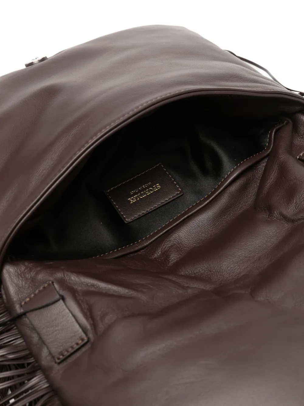 Sportmax Fringed Clutch Bag In Brown