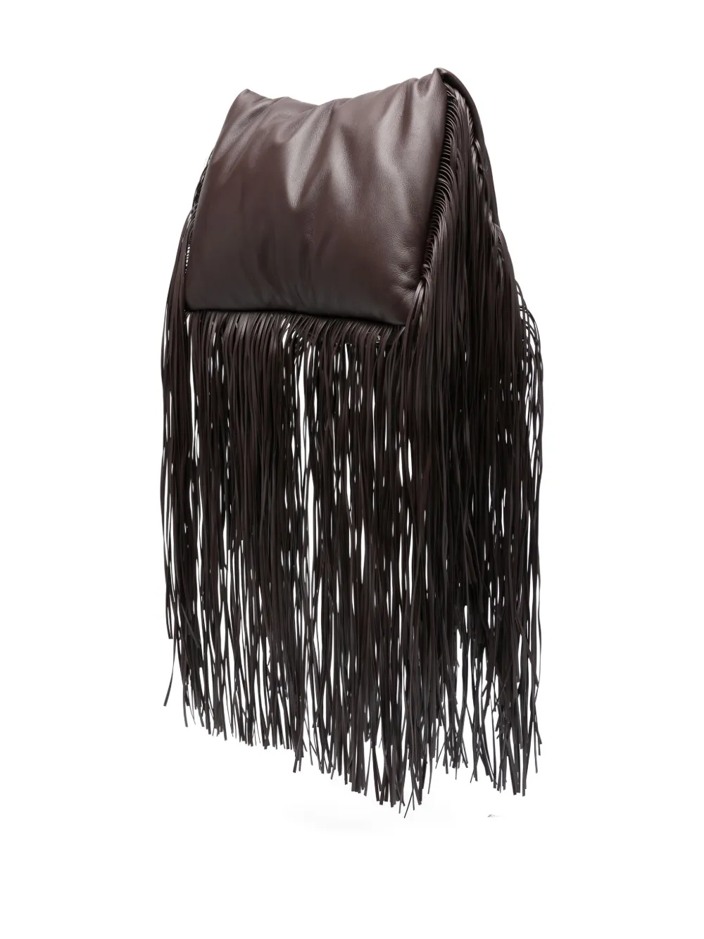 Sportmax Fringed Clutch Bag In Brown