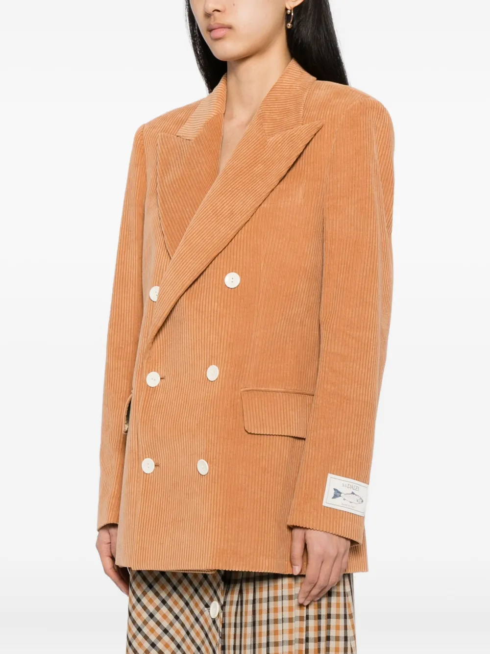 S.s. Daley Sylvia Double Breasted Jacket In Orange