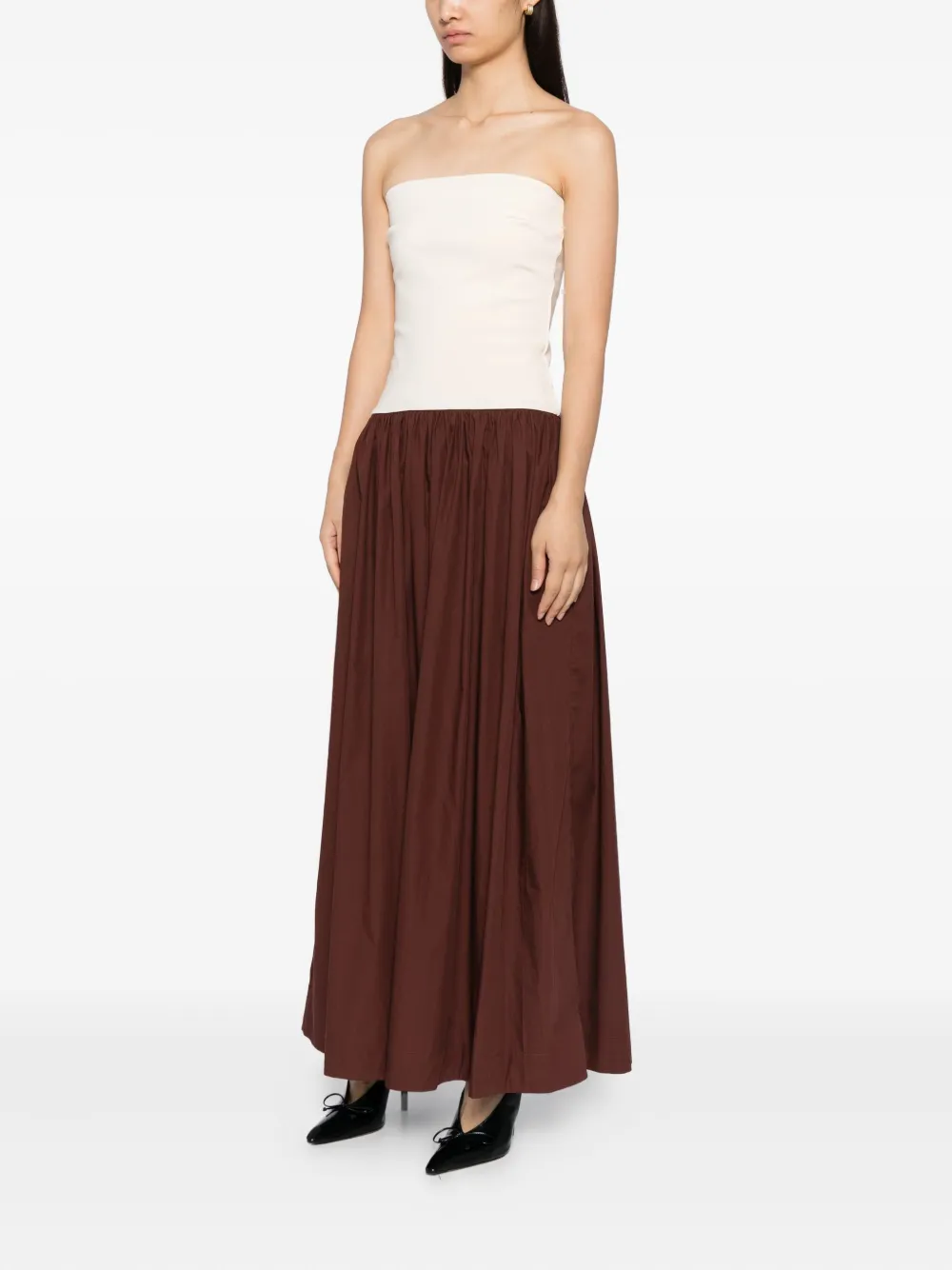 Esse Studios Katoenen gebreide jurk Beige