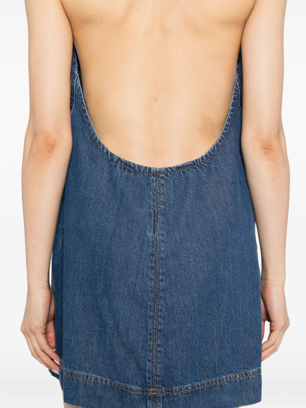 Reformation Avielle Lived-in mini-jurk Blauw