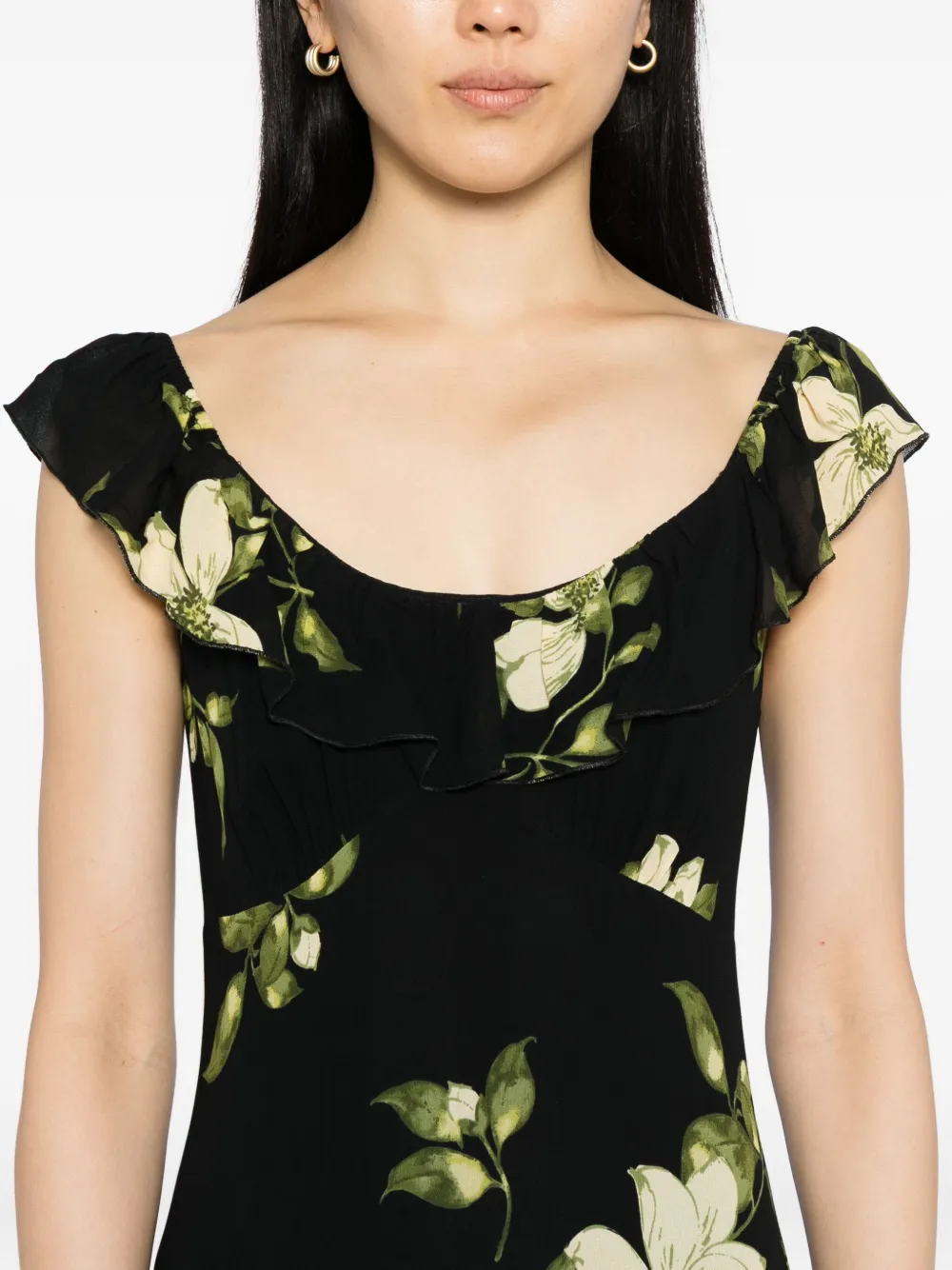 Reformation Tripoli jurk Zwart