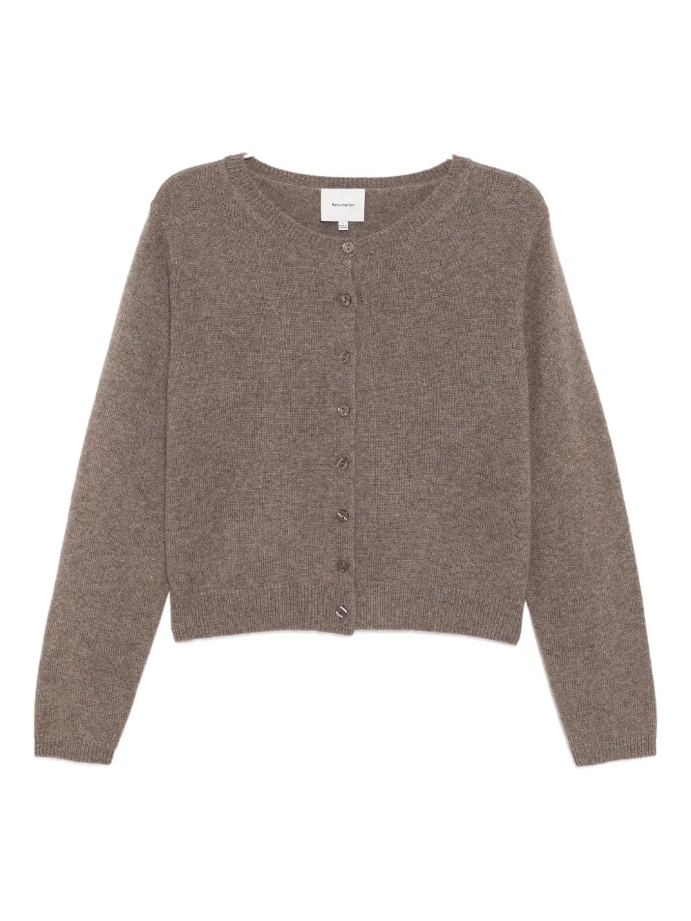 Reformation K-clara Cardigan In Brown