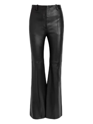 Balenciaga ブーツカット レザーパンツ | ブラック | FARFETCH JP