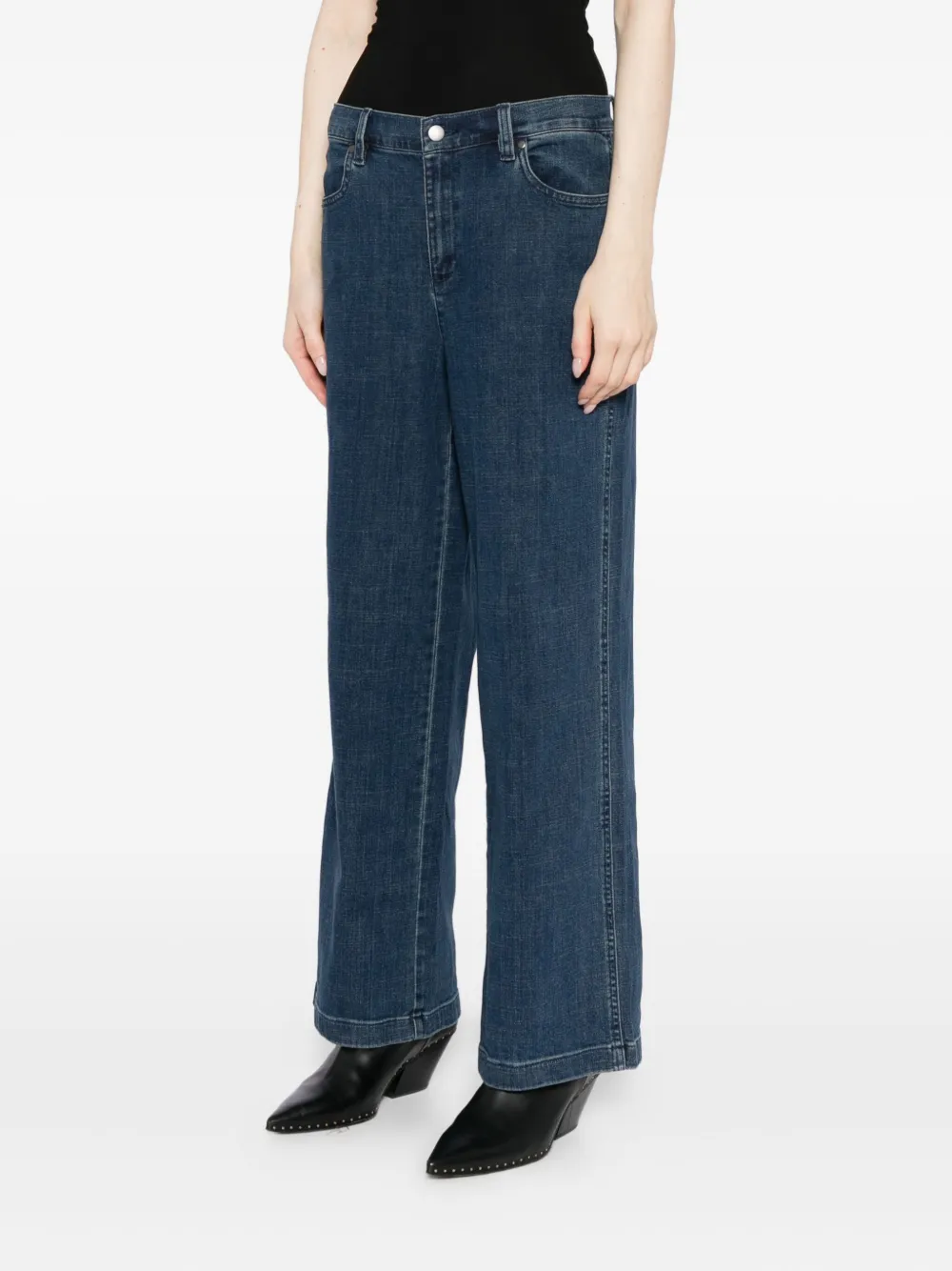 Eileen Fisher Wide-leg Jeans In Blue