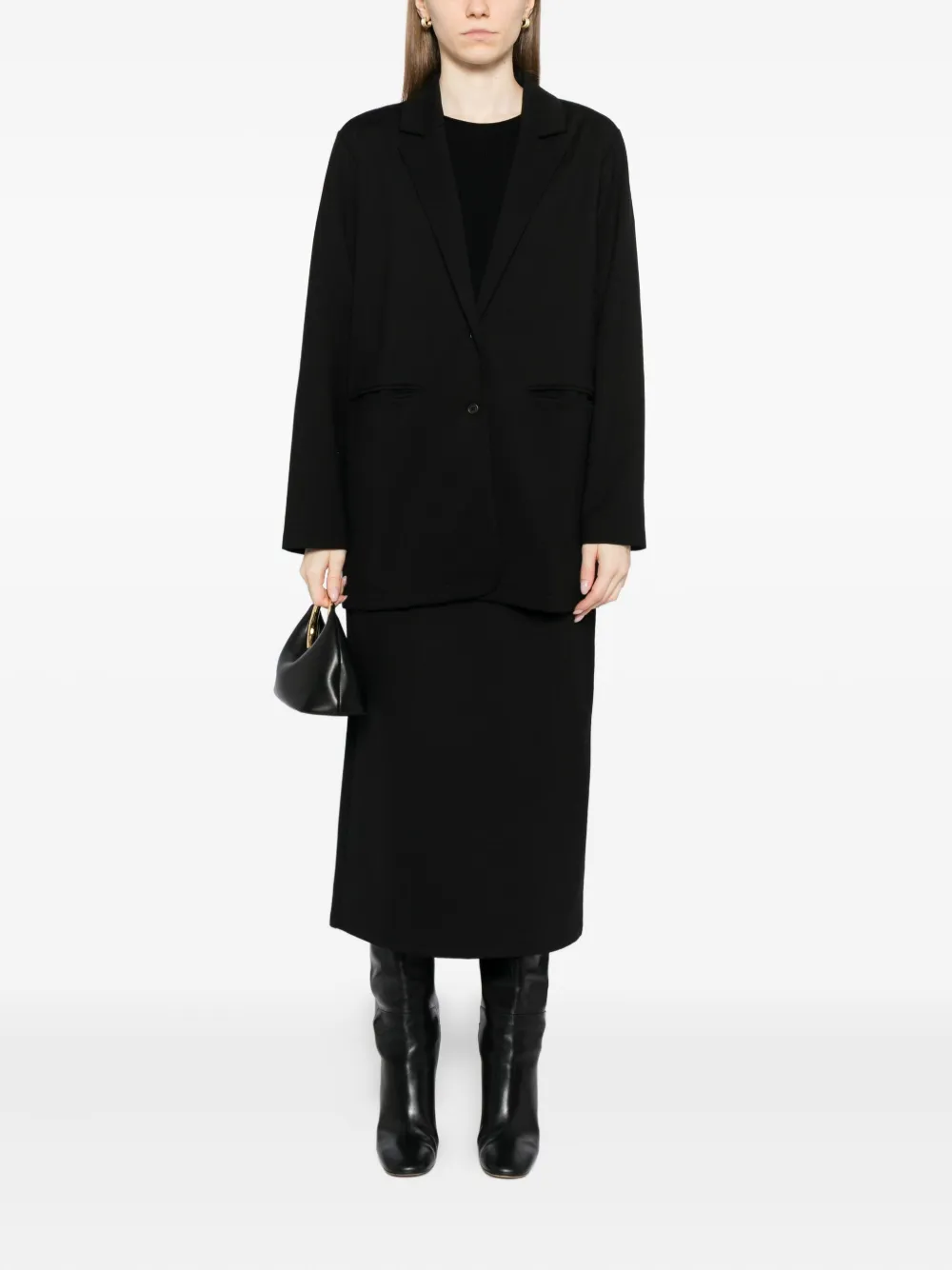 Eileen Fisher Single-breasted Blazer In Black