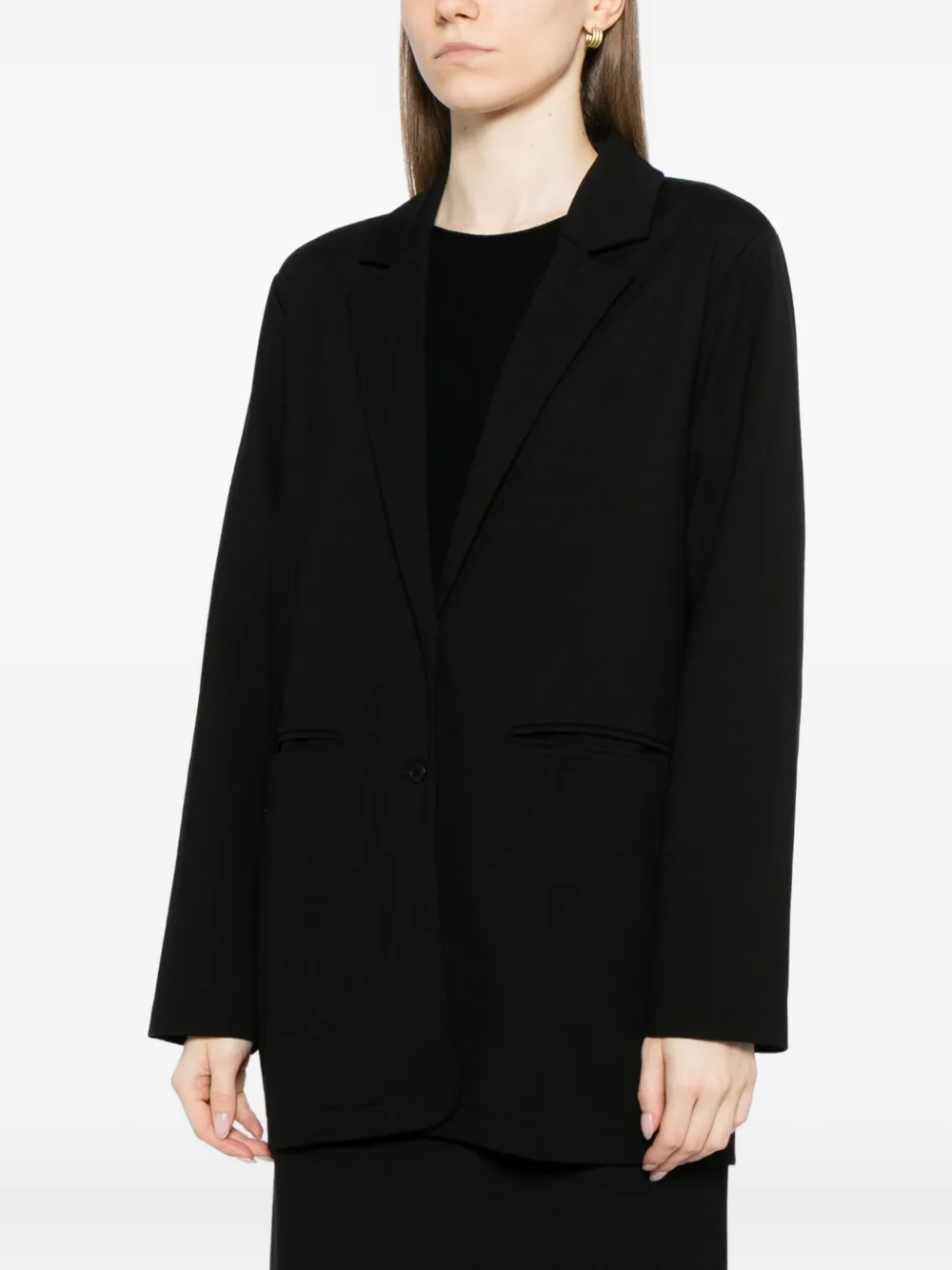 Eileen Fisher Single-breasted Blazer In Black