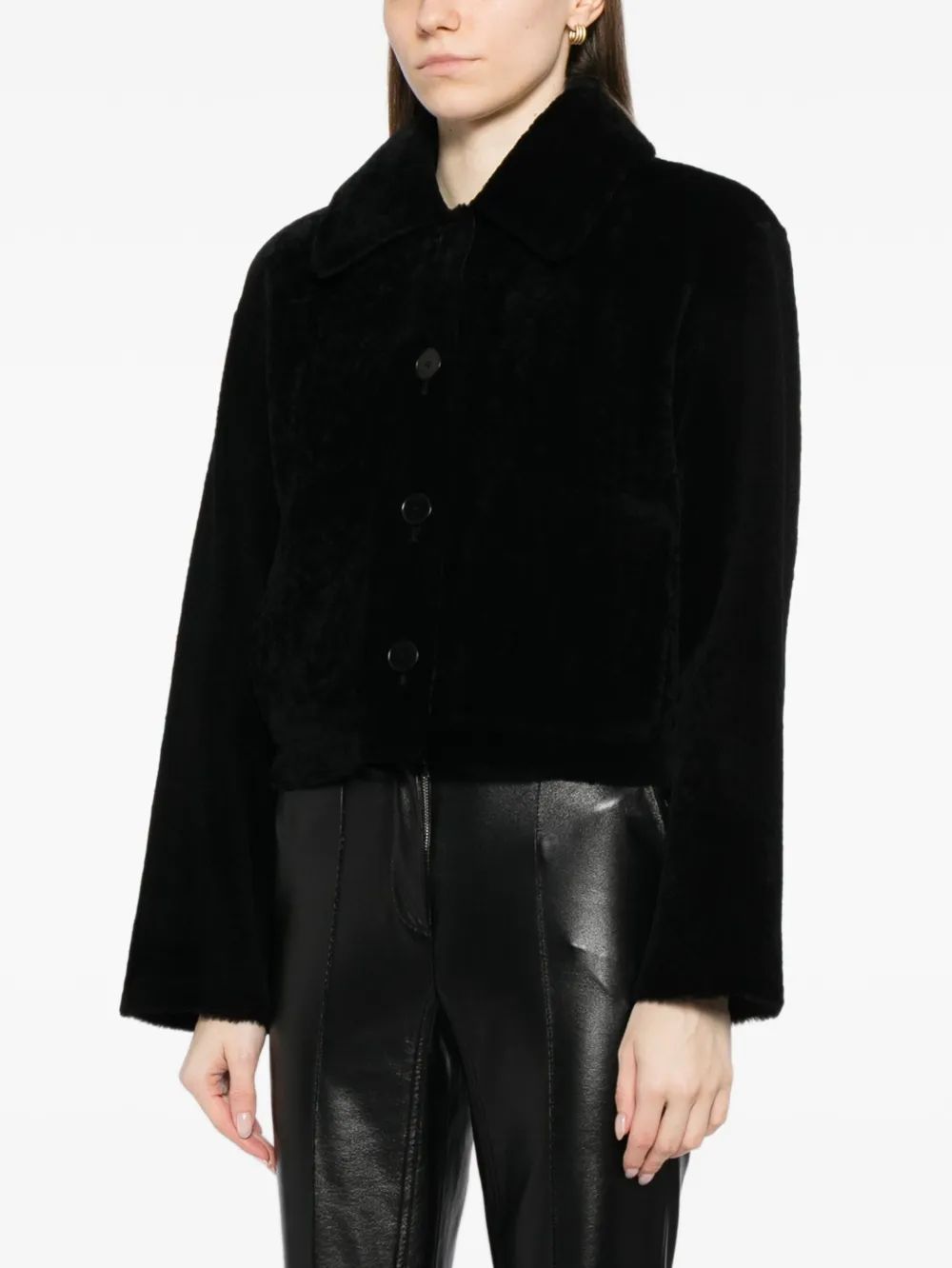 JOSEPH Alloway leren jack Zwart